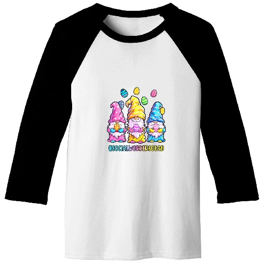 Social Worker Easter nurses Squad Gnomes Baseball Tees