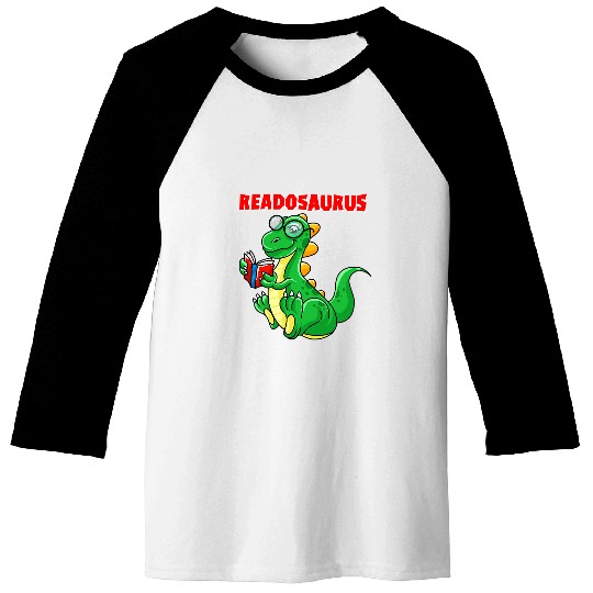 Cool Readosaurus Funny Dinosaur Reading Book Lover Gift 2 Baseball Tees