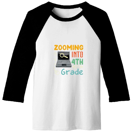 Zooming Into Virtual ELEarning 4th Grade Back to School Baseball Tees