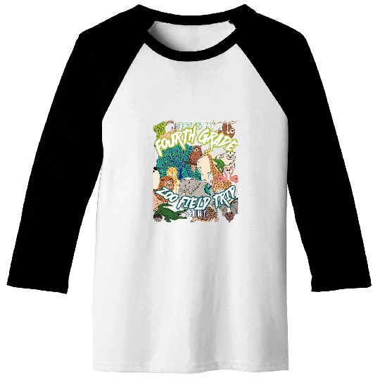 Fourth Grade Zoo Field Trip Matching Student Teacher Class Baseball Tees
