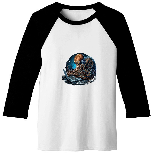 Octopuss Programmer Computer Programming Baseball Tees