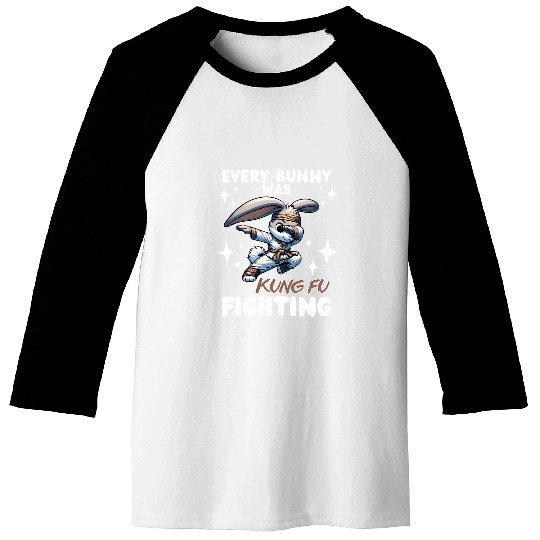 Funny Kung Fu Rabbit Martial Art Mastery 1 Baseball Tees