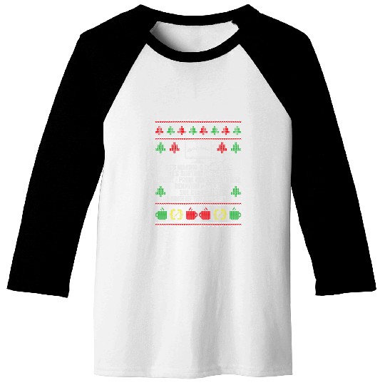Software Developer Computer Coding Programmer Ugly Christmas Baseball Tees