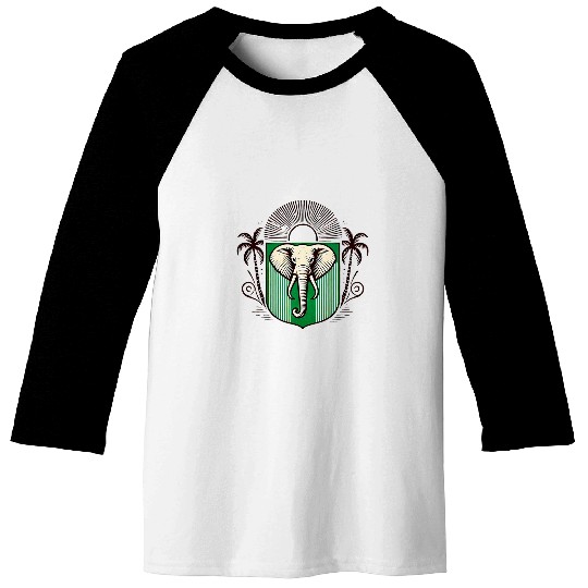 Ivory Coast Ivorian Elephant Flag Wear 2 Baseball Tees