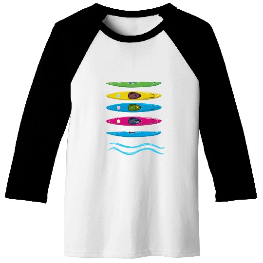 Boating Boat Kayak Kayaking Pontoon Lake Summer Baseball Tees
