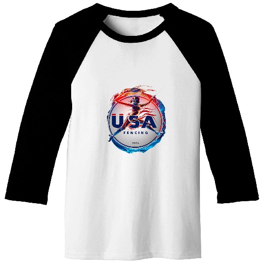 Dynamic Fencing 2024 Agility and Precision USA Baseball Tees