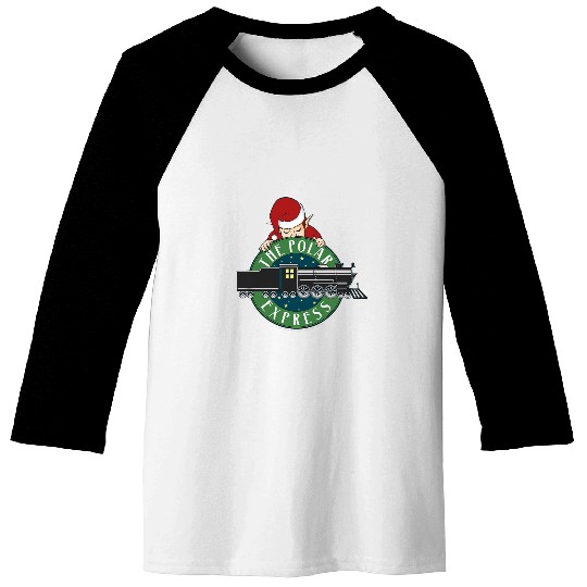 Polar Express Elf Train Logo Baseball Tees