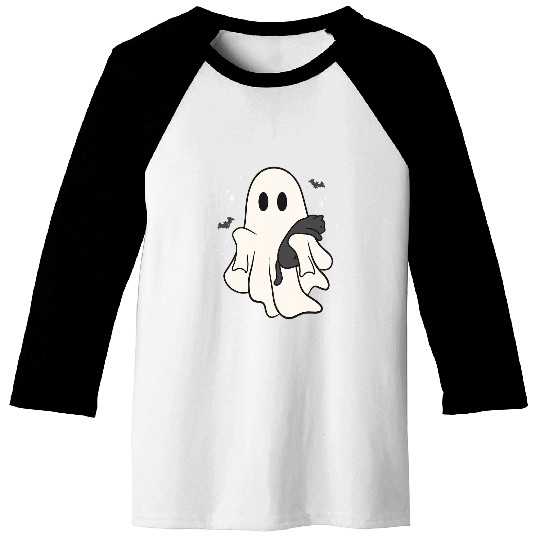 Funny Boojee Holding Cute black cats Spooky Halloween Baseball Tees