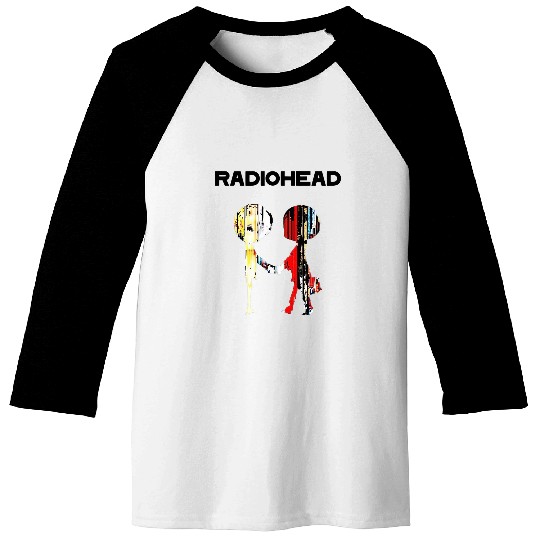Shake hands in Black Radiohead Baseball Tees