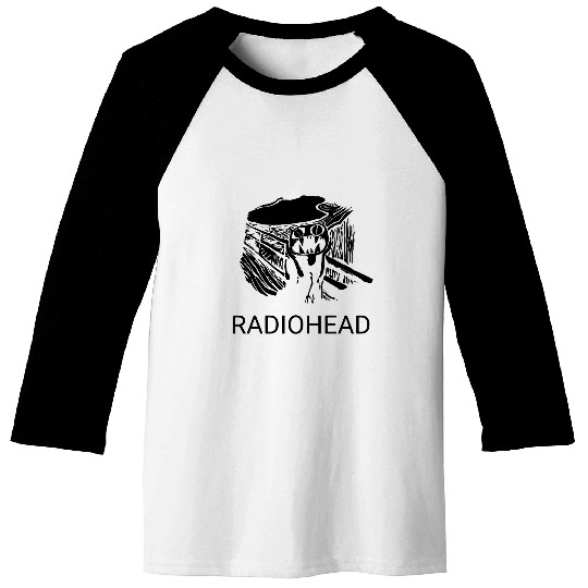 Scared in Black Radiohead Baseball Tees