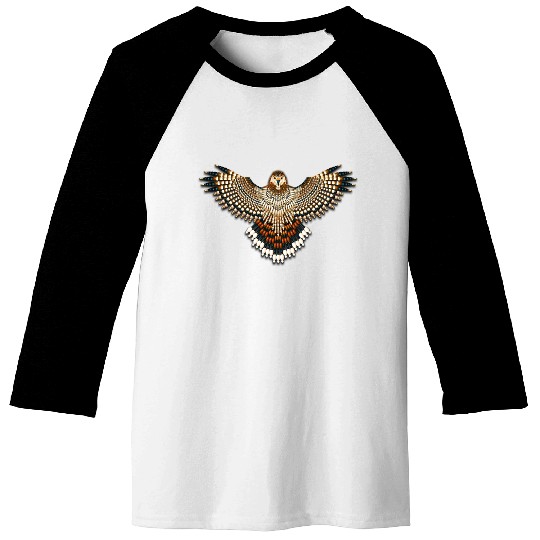 Beaded Red-Tailed Hawk Baseball Tees