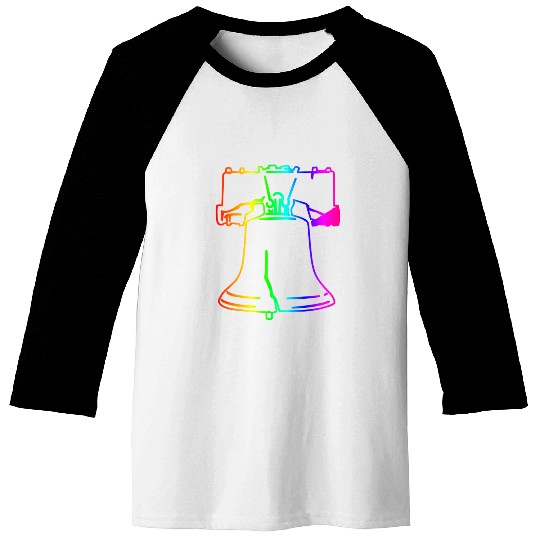 Rainbow Liberty Bell Baseball Tees
