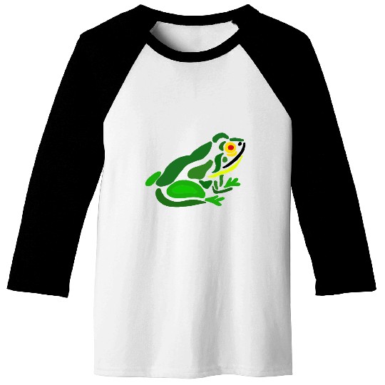 Funky Frog Abstract Art Baseball Tees
