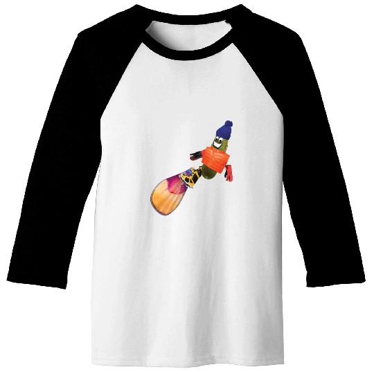 Snowboard Pickle Baseball Tees