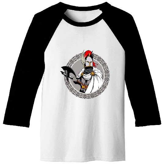 ancient warrior Sparta ax helmet raincoat pattern Baseball Tees