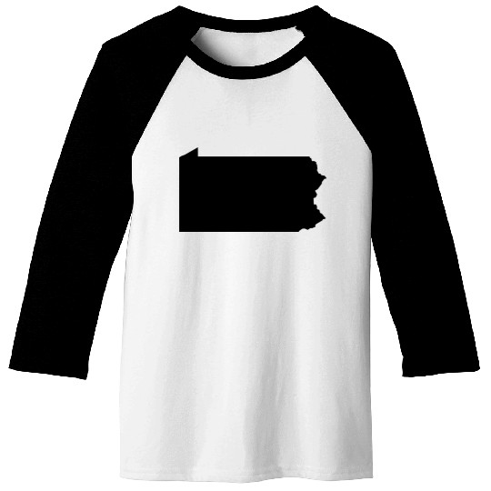 Pennsylvania map Baseball Tees