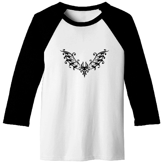 Filigree bat illustration Baseball Tees