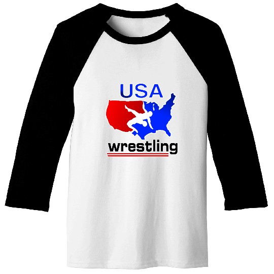 Team USA Wrestling Baseball Tees