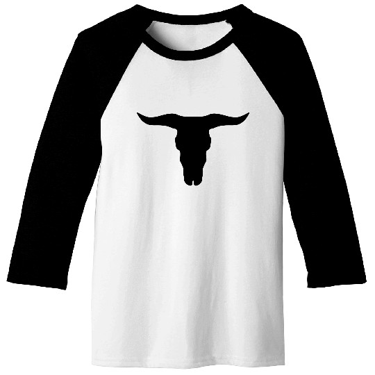 buffalo skull Baseball Tees