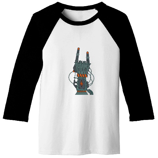 hard rock horns robot Baseball Tees