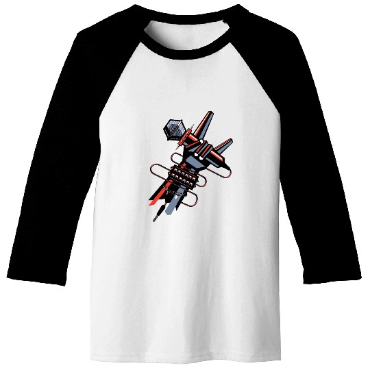 hard rock horns robot Baseball Tees