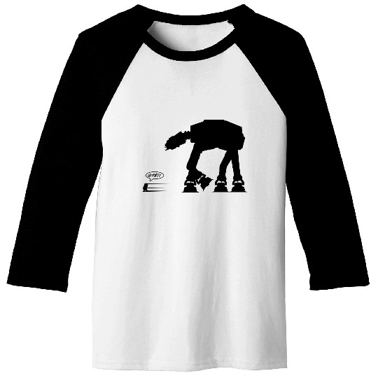 R2D2 vs AT-AT Baseball Tees