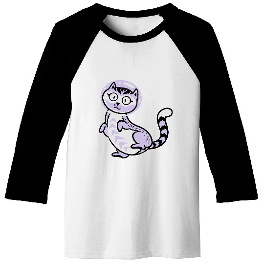 Space cat Baseball Tees