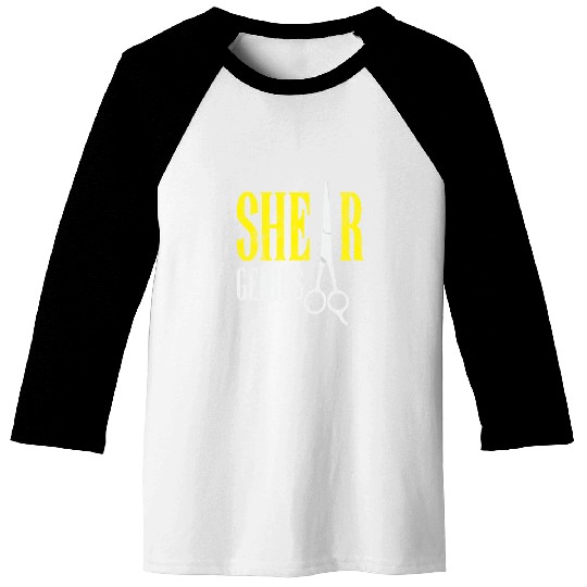 Shear Genius Hairstylist Worker gift Baseball Tees