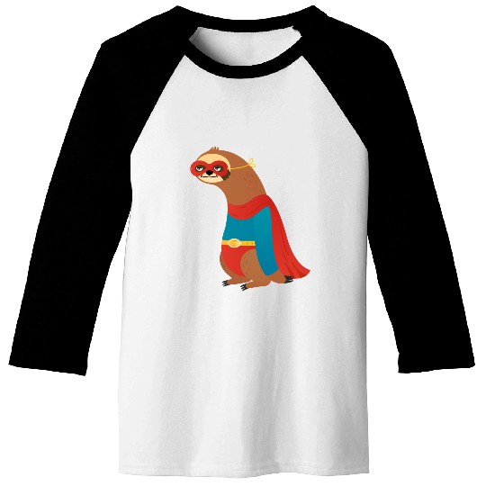 sloth superhero Baseball Tees