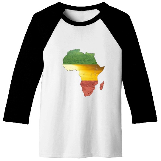 Africa - red, gold and green Baseball Tees