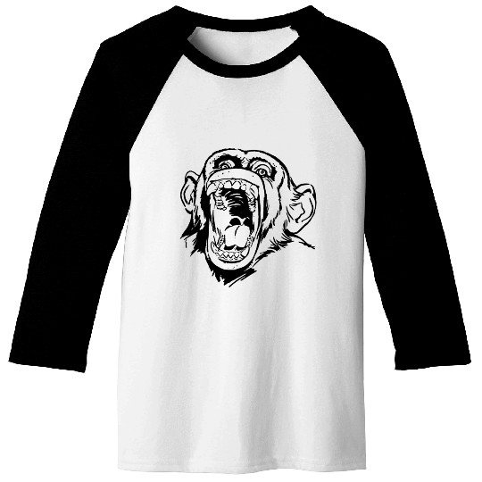 Angry monkey face Baseball Tees