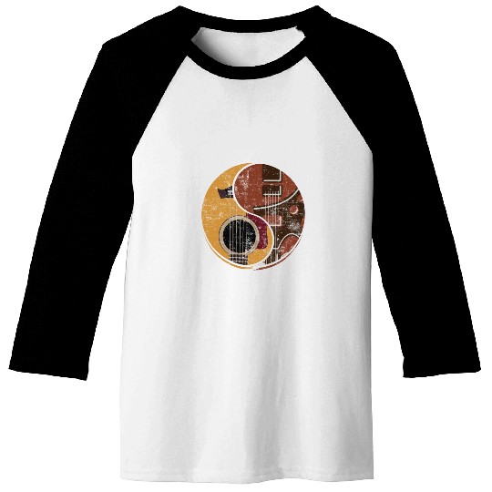 Guitar Ying Yang Music Guitar Player Gift Baseball Tees