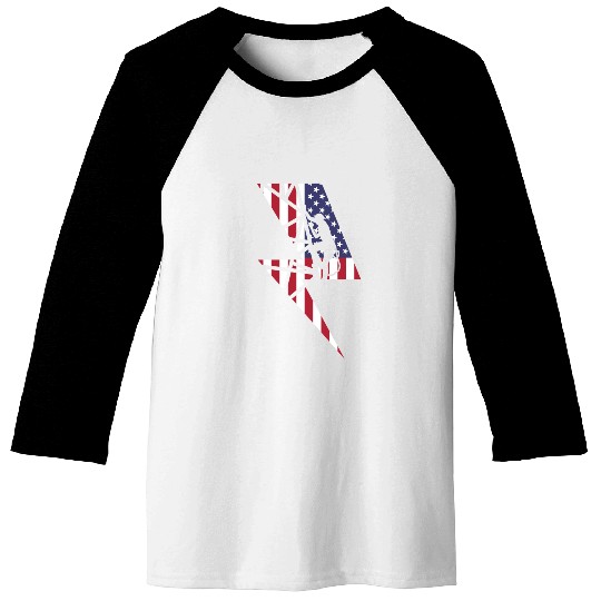Lineman Usa American Flag Cable Pole Light Gift Baseball Tees