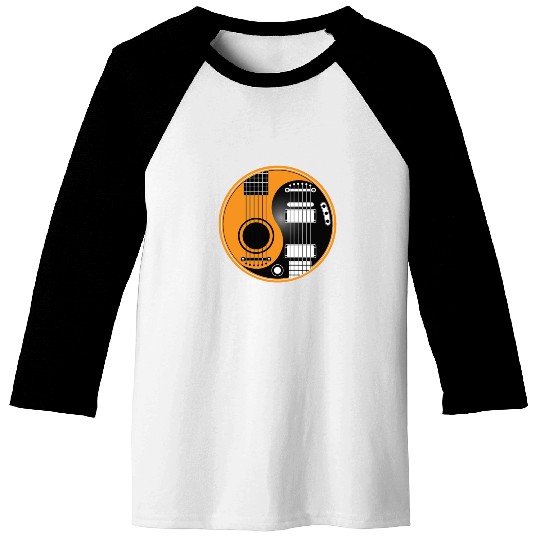 Guitar Ying Yang Baseball Tees