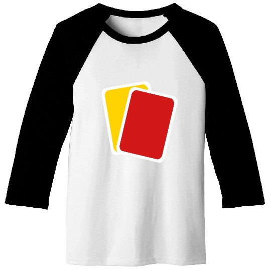 Red yellow card Baseball Tees