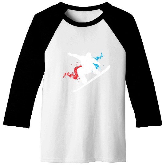 Snowboard Boarder Splash Winter Sport Birthday Baseball Tees
