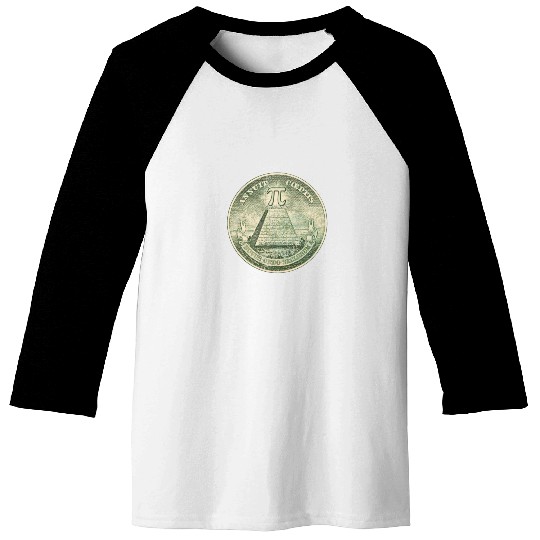 Illuminati Pi Great Seal 3.14 Pi Day Baseball Tees