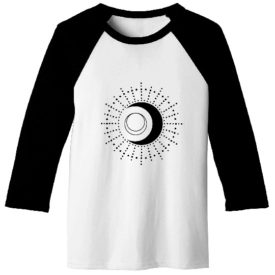 Sun and Moon Crescent Moon Baseball Tees