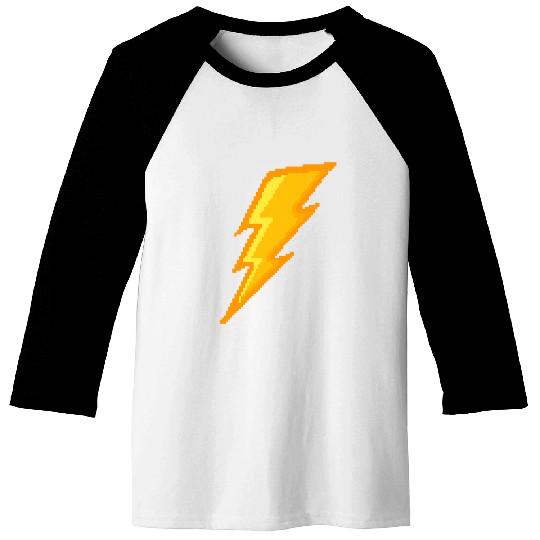 Lightning bolt Pixel Baseball Tees