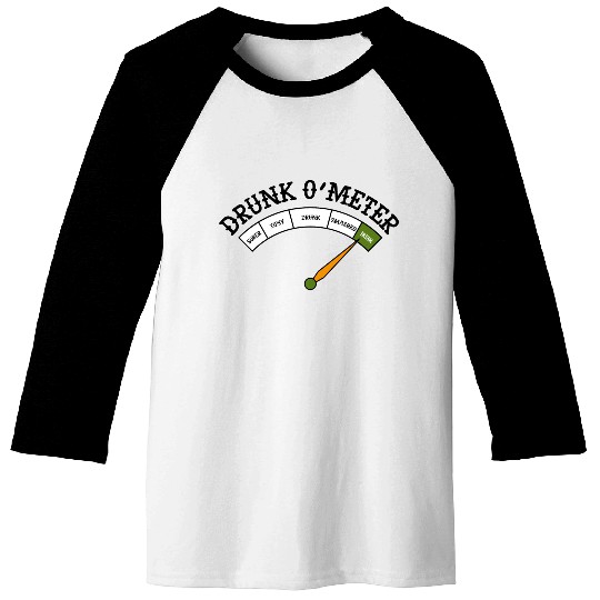 Drunk O Meter Baseball Tees