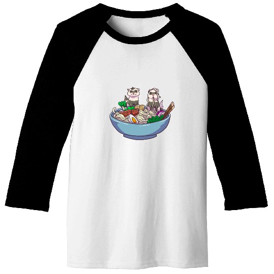 Ramen Ferret Anime Baseball Tees
