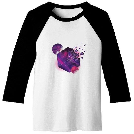 Cube space Baseball Tees gift