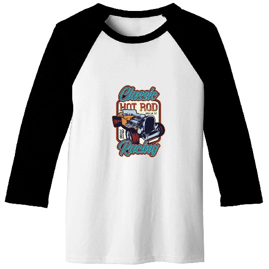 Classic Hot Rod Racing Baseball Tees