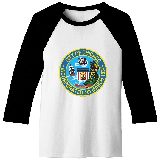 Seal of Chicago, Illinois Baseball Tees
