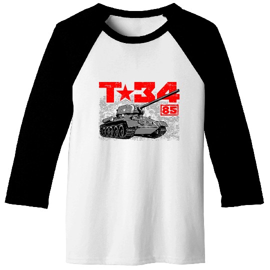T-34-85 Soviet medium tank Baseball Tees