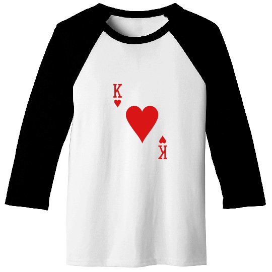 King of Hearts Halloween Costume Baseball Tees