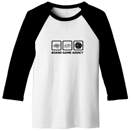 Board Game Addict Gaming Baseball Tees