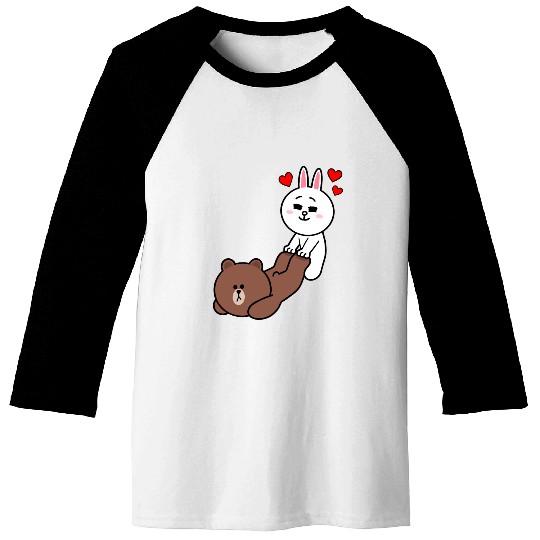 Brown bear and Cony Be My Lover Baseball Tees