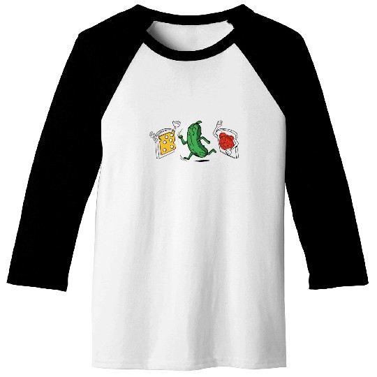Baseball Pickle Runner Tomato Cheese Sandwich Joke Baseball Tees