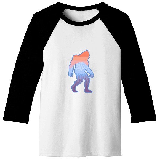 Mt Rainier Bigfoot Sasquatch Baseball Tees